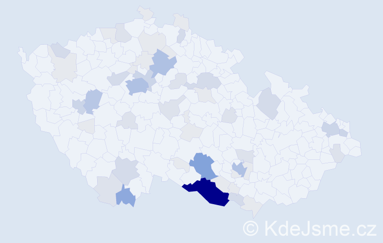 Příjmení: 'Auer', počet výskytů 172 v celé ČR