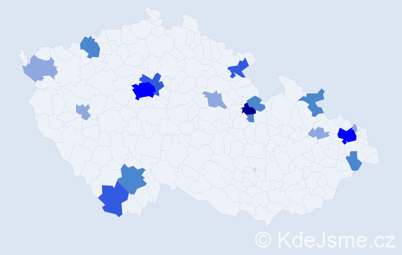 Příjmení: 'Lindenthalová', počet výskytů 40 v celé ČR