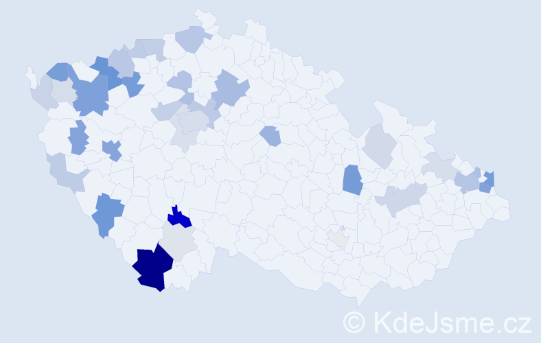 Příjmení: 'Frischová', počet výskytů 89 v celé ČR