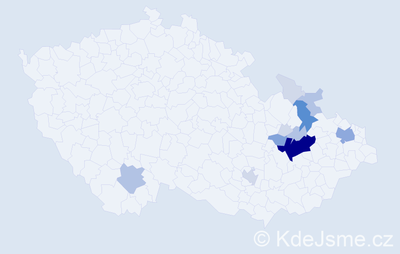 Příjmení: 'Grofek', počet výskytů 39 v celé ČR