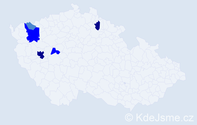 Příjmení: 'Hytha', počet výskytů 11 v celé ČR