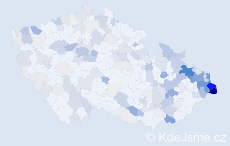Příjmení: 'Mazur', počet výskytů 678 v celé ČR