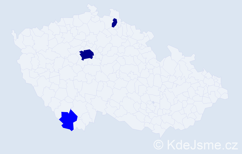 Příjmení: 'Massarová', počet výskytů 5 v celé ČR