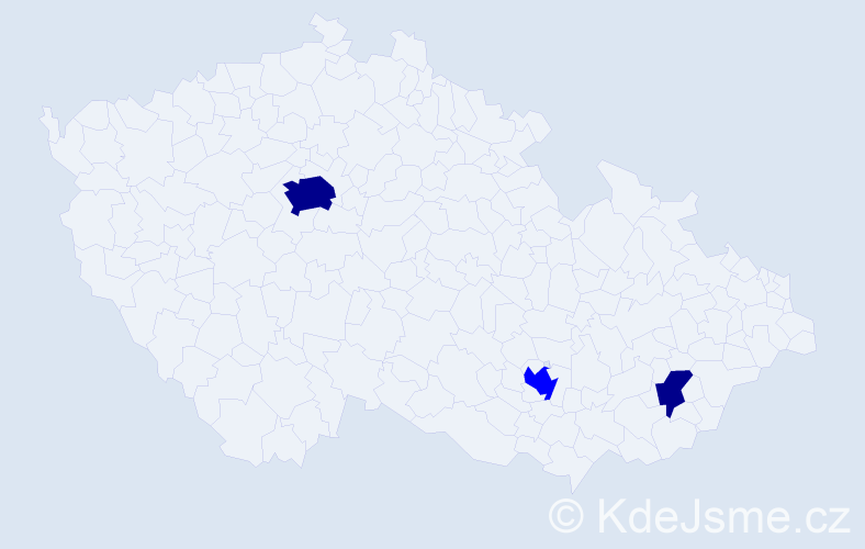 Příjmení: 'Angelo', počet výskytů 5 v celé ČR