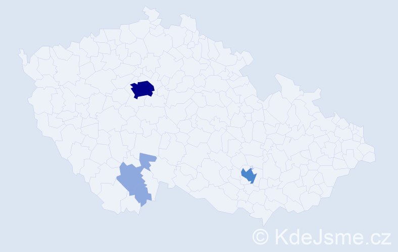 Příjmení: 'Differenc', počet výskytů 10 v celé ČR