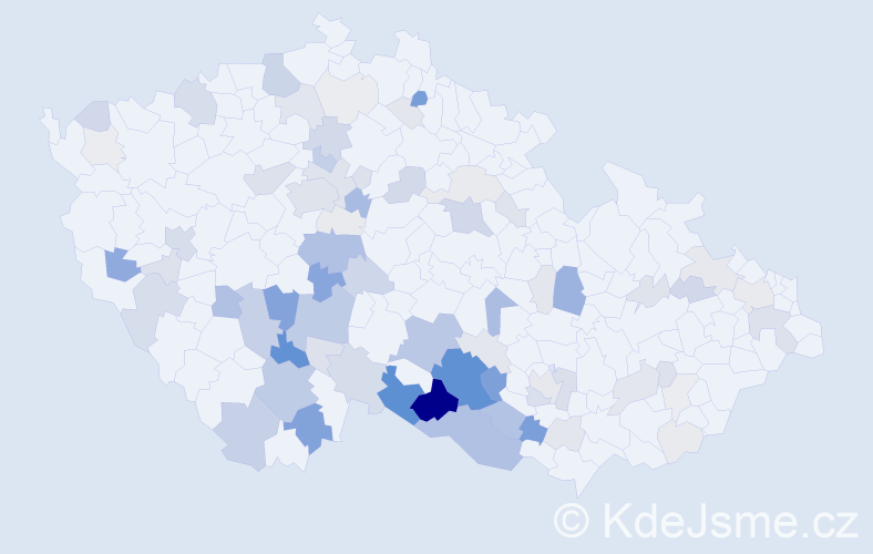 Příjmení: 'Šabatková', počet výskytů 291 v celé ČR