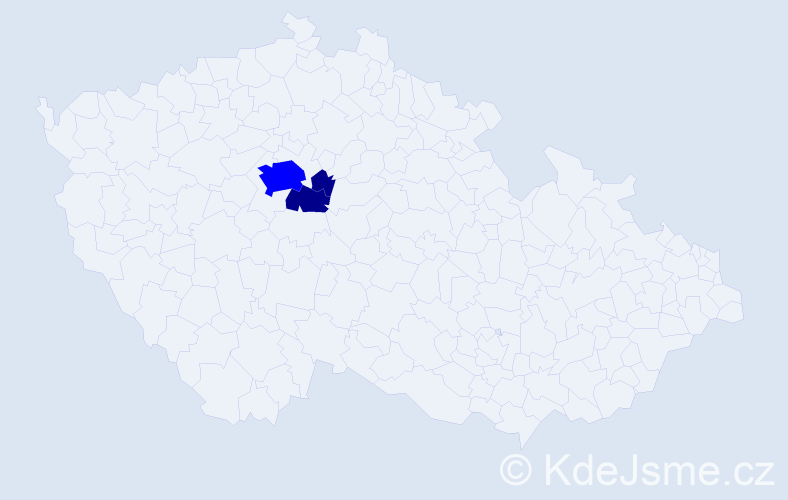 Příjmení: 'Zachárko', počet výskytů 5 v celé ČR