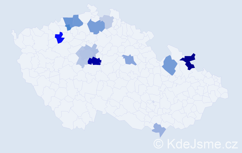 Příjmení: 'Sedlmayerová', počet výskytů 36 v celé ČR