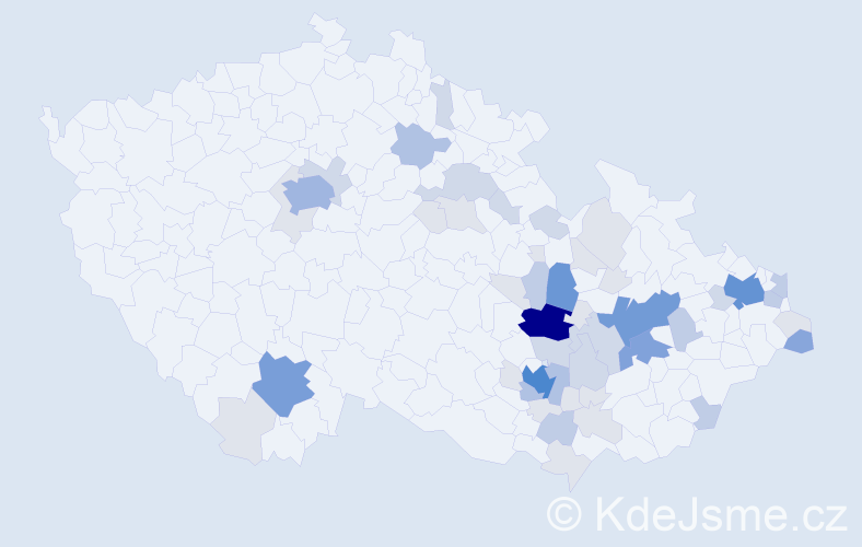 Příjmení: 'Geršl', počet výskytů 169 v celé ČR