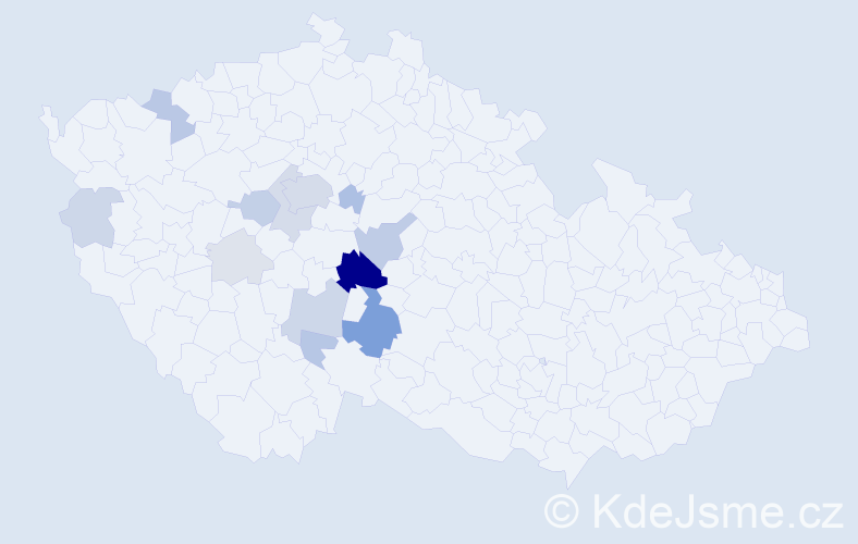 Příjmení: 'Pitrák', počet výskytů 44 v celé ČR