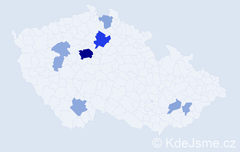 Příjmení: 'Krabsová', počet výskytů 23 v celé ČR