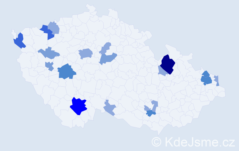 Příjmení: 'Tomaško', počet výskytů 47 v celé ČR