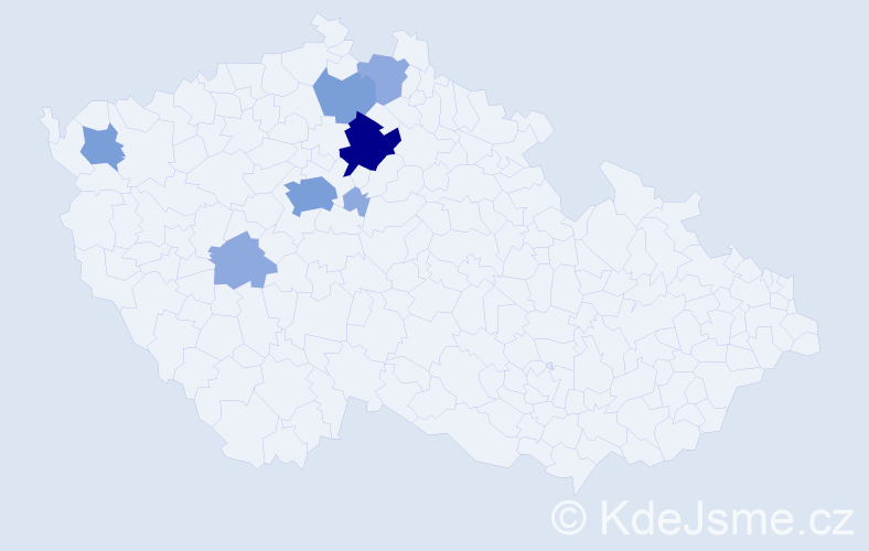 Příjmení: 'Pitloun', počet výskytů 16 v celé ČR