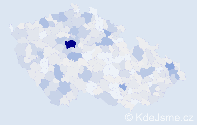 Příjmení: 'Žižka', počet výskytů 2018 v celé ČR