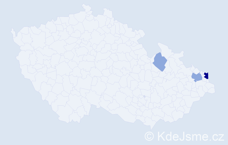 Příjmení: 'Drapková', počet výskytů 7 v celé ČR