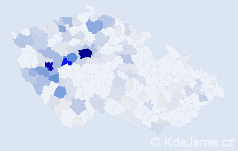 Příjmení: 'Vokáčová', počet výskytů 611 v celé ČR