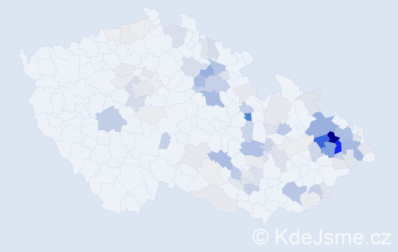 Příjmení: 'Demlová', počet výskytů 366 v celé ČR