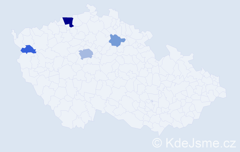 Příjmení: 'Kirilov', počet výskytů 15 v celé ČR