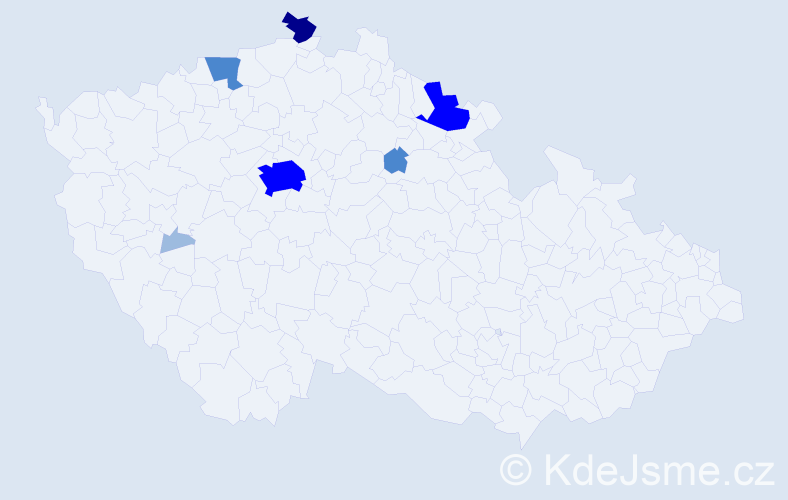 Příjmení: 'Dreveniaková', počet výskytů 15 v celé ČR