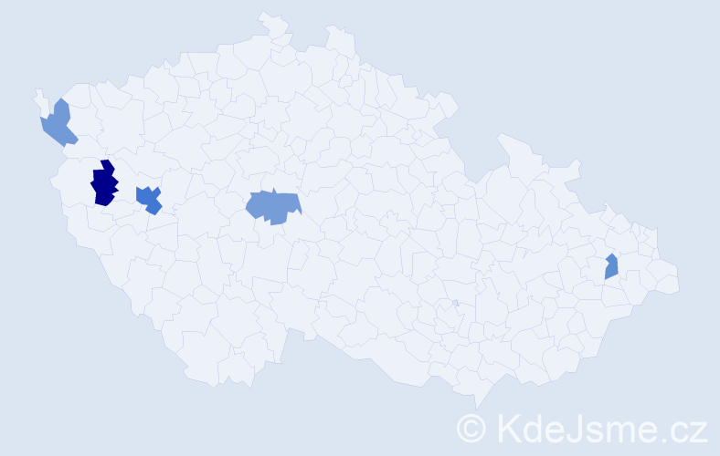 Příjmení: 'Hufeisl', počet výskytů 8 v celé ČR