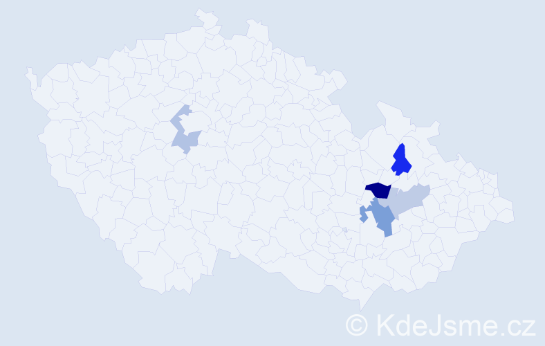Příjmení: 'Vagaská', počet výskytů 7 v celé ČR