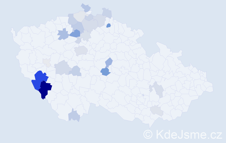 Příjmení: 'Patlejch', počet výskytů 82 v celé ČR