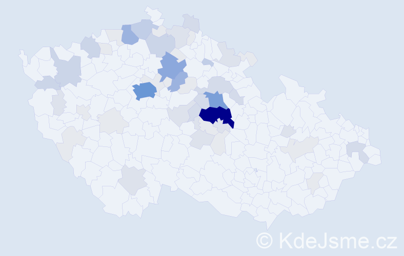 Příjmení: 'Rulíková', počet výskytů 192 v celé ČR