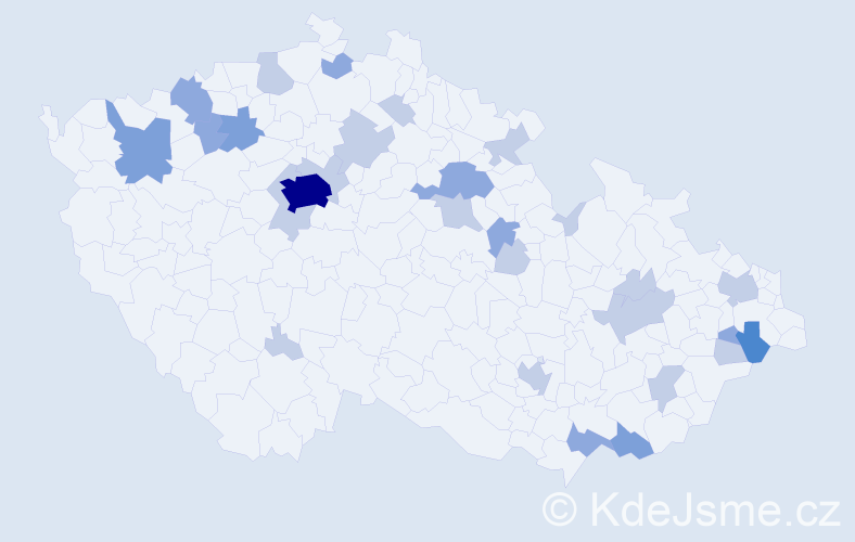 Příjmení: 'Límová', počet výskytů 55 v celé ČR
