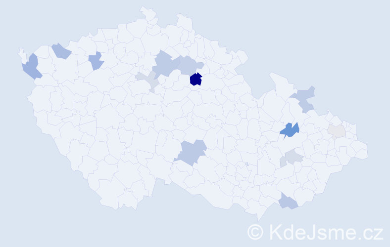Příjmení: 'Arvay', počet výskytů 20 v celé ČR
