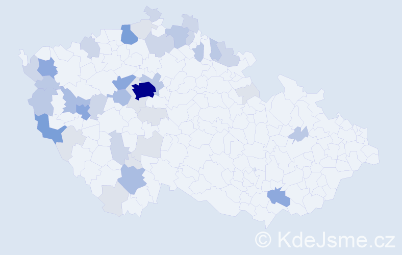 Příjmení: 'Pauer', počet výskytů 125 v celé ČR