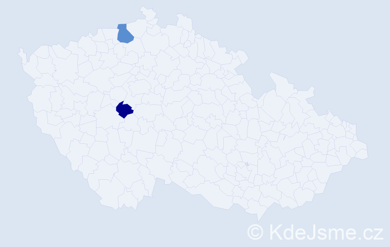 Příjmení: 'Grizová', počet výskytů 3 v celé ČR