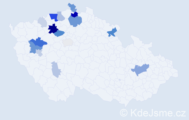 Příjmení: 'Ingrišová', počet výskytů 52 v celé ČR