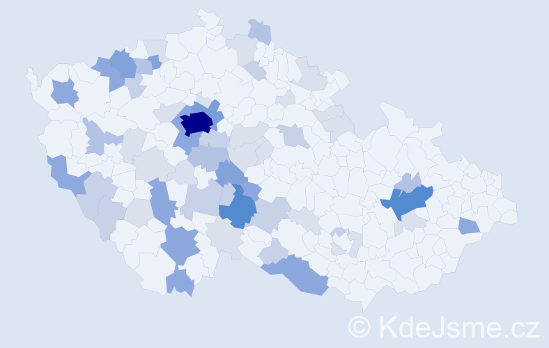 Příjmení: 'Pikal', počet výskytů 172 v celé ČR