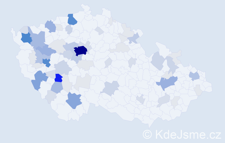 Příjmení: 'Lehečka', počet výskytů 250 v celé ČR