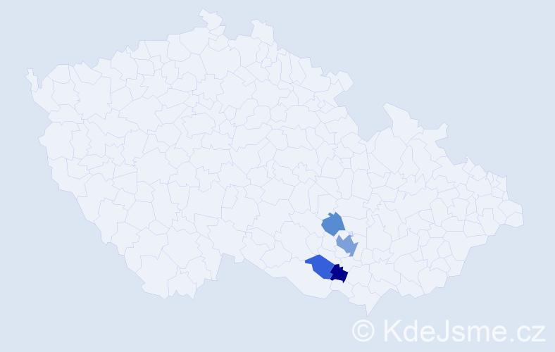 Příjmení: 'Kletzanderová', počet výskytů 8 v celé ČR