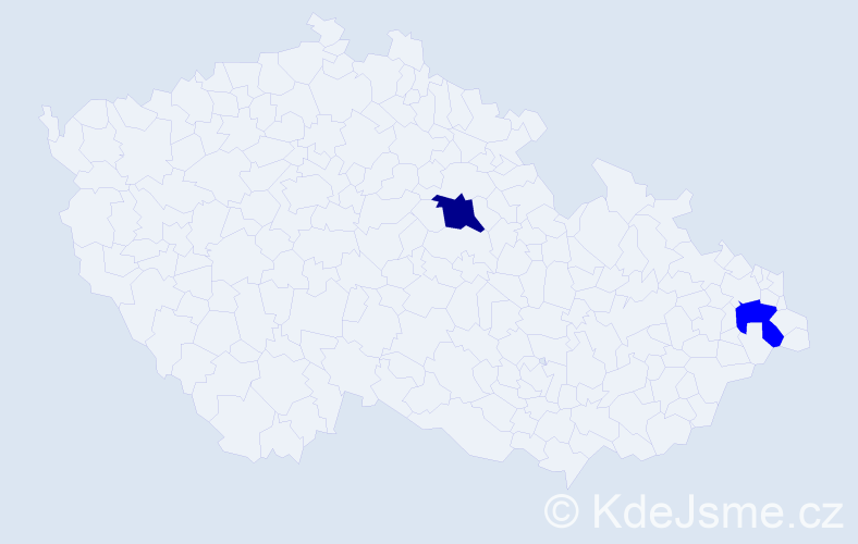 Příjmení: 'Eĺko', počet výskytů 3 v celé ČR