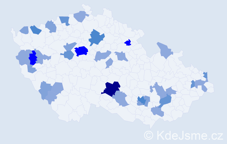 Příjmení: 'Kriška', počet výskytů 80 v celé ČR