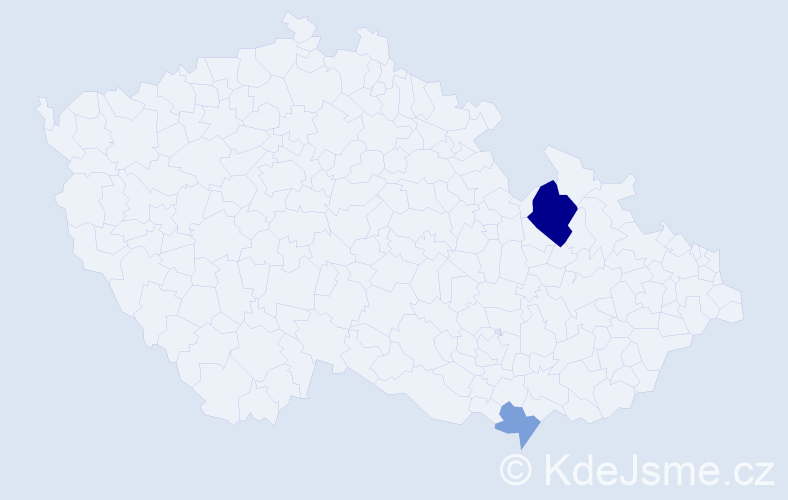 Příjmení: 'Topolanová', počet výskytů 5 v celé ČR