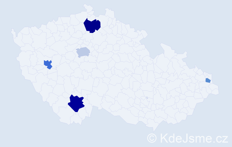 Příjmení: 'Deda', počet výskytů 10 v celé ČR