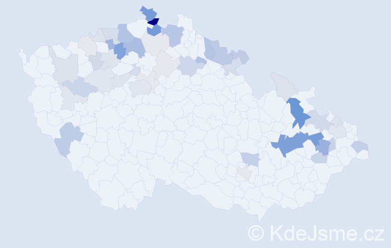 Příjmení: 'Riedelová', počet výskytů 149 v celé ČR