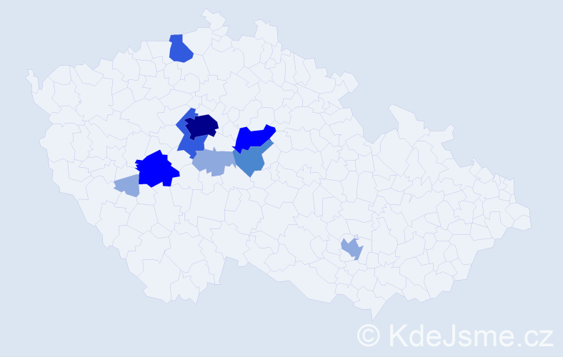 Příjmení: 'Zuza', počet výskytů 24 v celé ČR