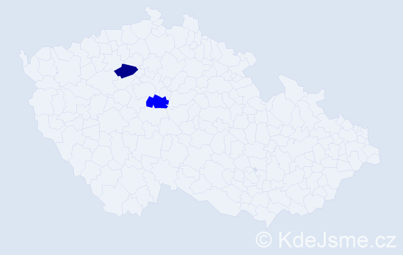 Příjmení: 'Fenová', počet výskytů 3 v celé ČR