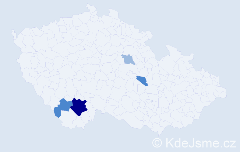 Příjmení: 'Eltschknerová', počet výskytů 9 v celé ČR