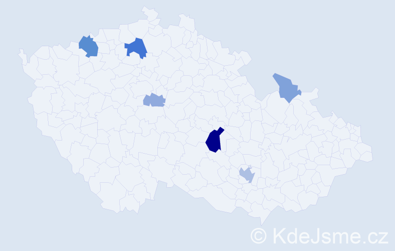Příjmení: 'Kolariková', počet výskytů 15 v celé ČR