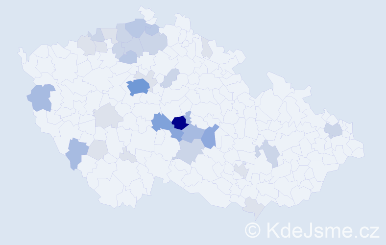 Příjmení: 'Kluch', počet výskytů 103 v celé ČR