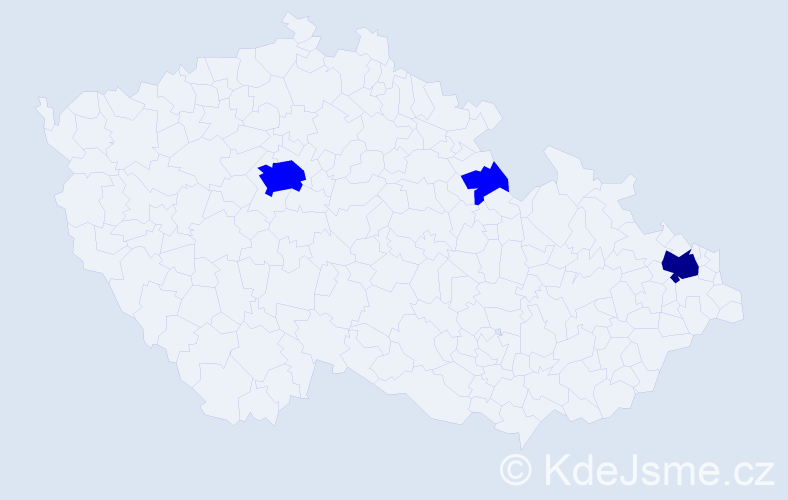 Příjmení: 'Vaseková', počet výskytů 4 v celé ČR