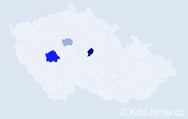 Příjmení: 'Missová', počet výskytů 8 v celé ČR
