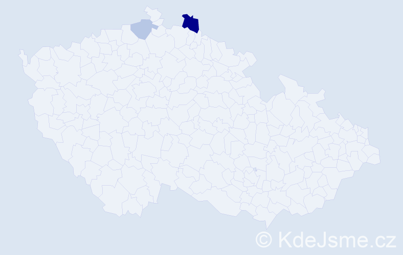 Příjmení: 'Koniecká', počet výskytů 4 v celé ČR