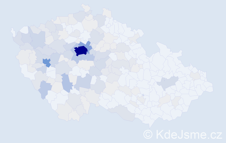 Příjmení: 'Forejt', počet výskytů 600 v celé ČR