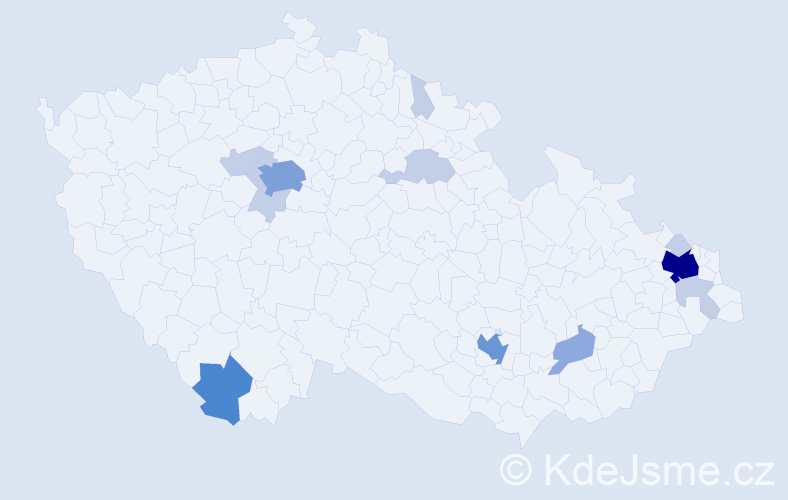 Příjmení: 'Adamíček', počet výskytů 31 v celé ČR